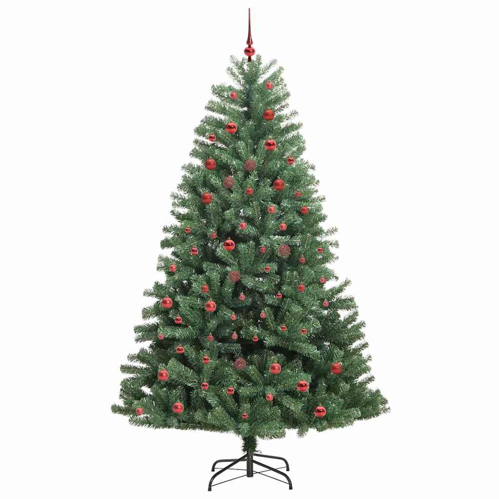 Künstlicher klappbarer Weihnachtsbaum mit 300 LEDs Grün 210 cm