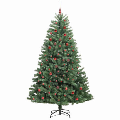 Künstlicher klappbarer Weihnachtsbaum mit 300 LEDs Grün 210 cm