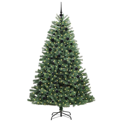 Künstlicher klappbarer Weihnachtsbaum mit 300 LEDs Grün 210 cm