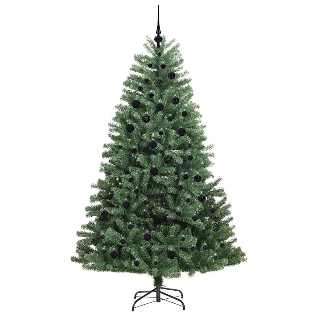 Künstlicher klappbarer Weihnachtsbaum mit 300 LEDs Grün 210 cm