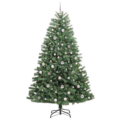 Künstlicher klappbarer Weihnachtsbaum mit 300 LEDs Grün 210 cm
