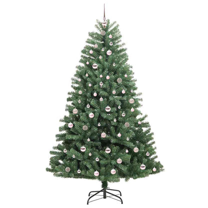 Künstlicher klappbarer Weihnachtsbaum mit 300 LEDs Grün 210 cm