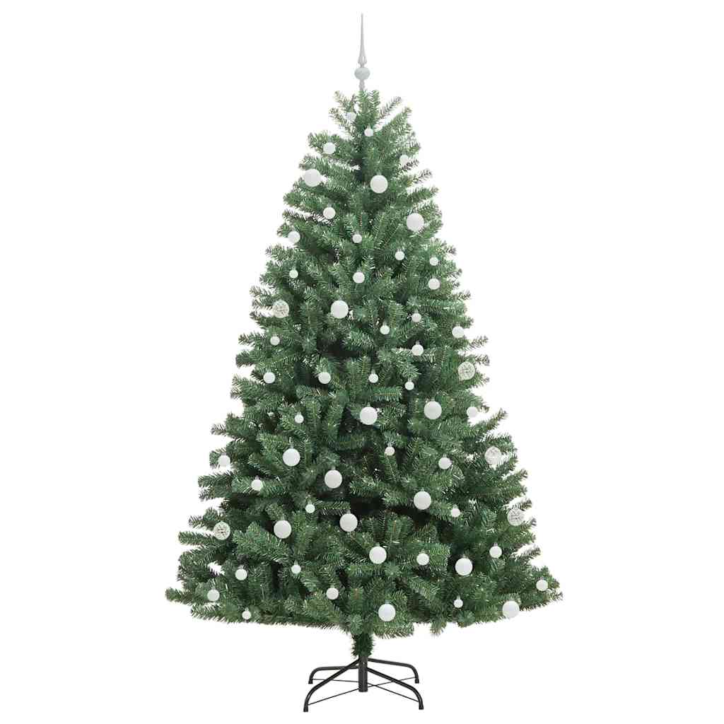 Künstlicher klappbarer Weihnachtsbaum mit 300 LEDs Grün 210 cm