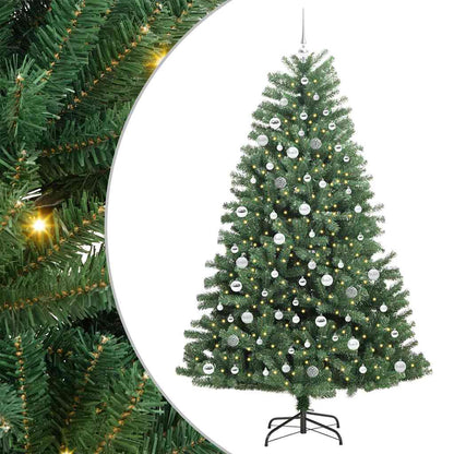Künstlicher klappbarer Weihnachtsbaum mit 300 LEDs Grün 210 cm