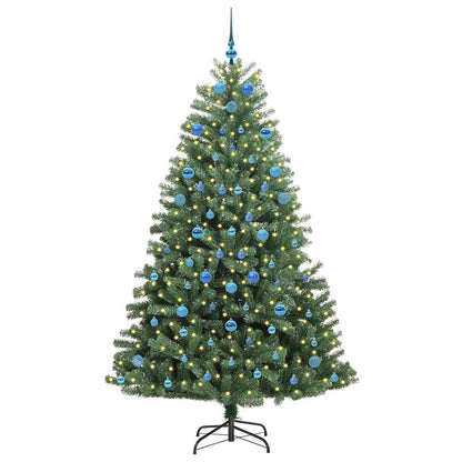 Künstlicher klappbarer Weihnachtsbaum mit 300 LEDs Grün 210 cm
