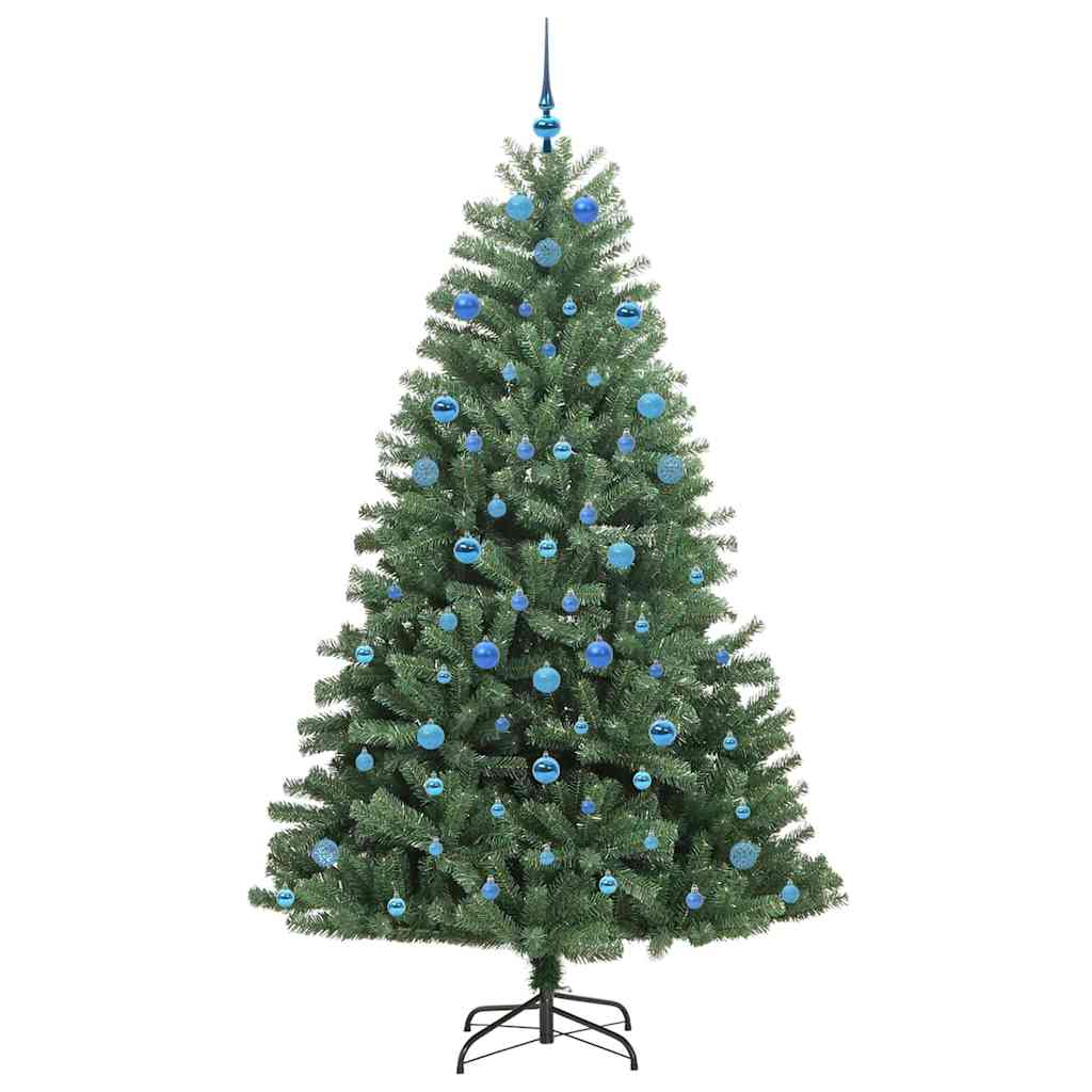 Künstlicher klappbarer Weihnachtsbaum mit 300 LEDs Grün 210 cm
