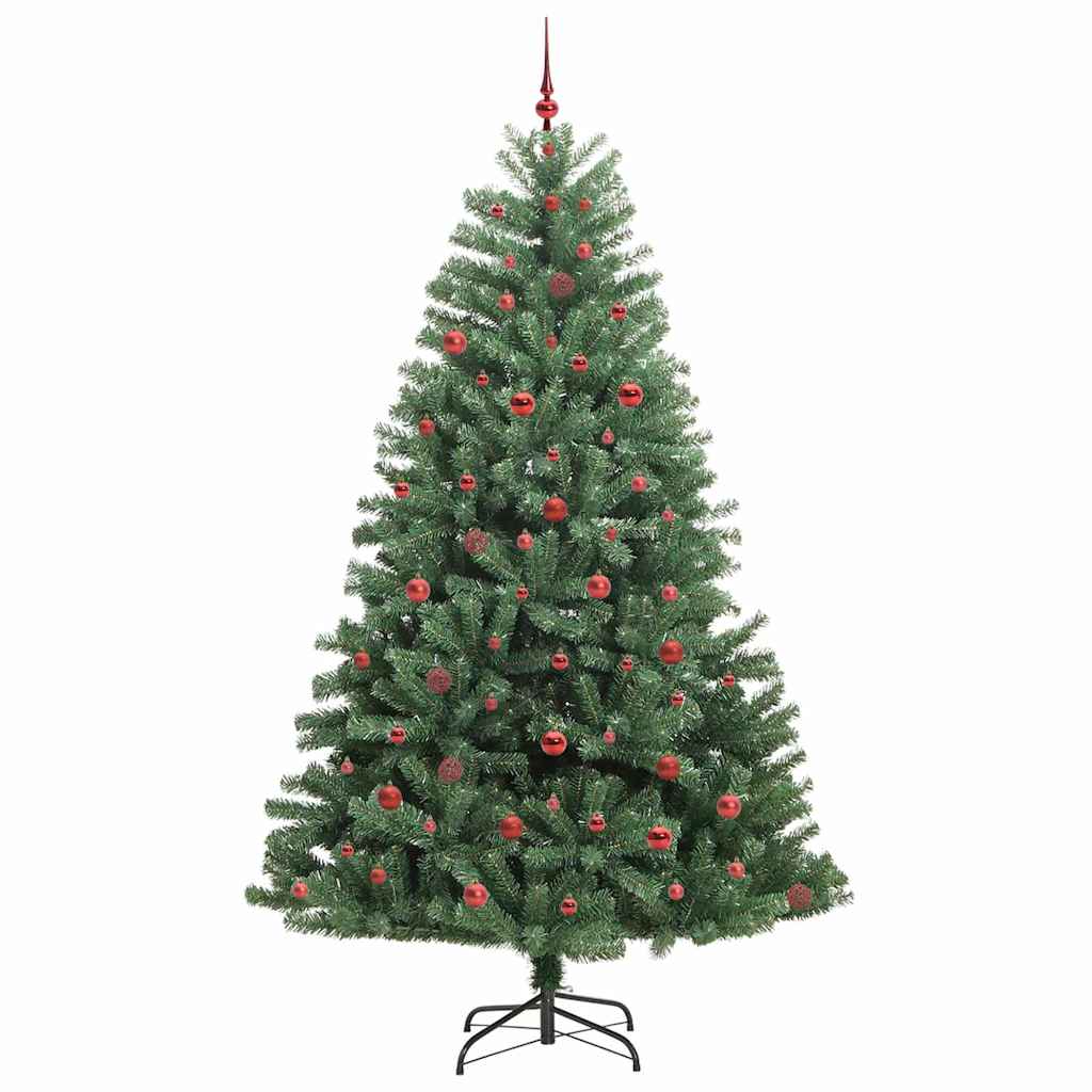 Albero di Natale artificiale pieghevole con 300 LED, verde, 240 cm