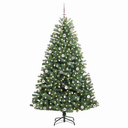Künstlicher klappbarer Weihnachtsbaum mit 300 LEDs Grün 240 cm
