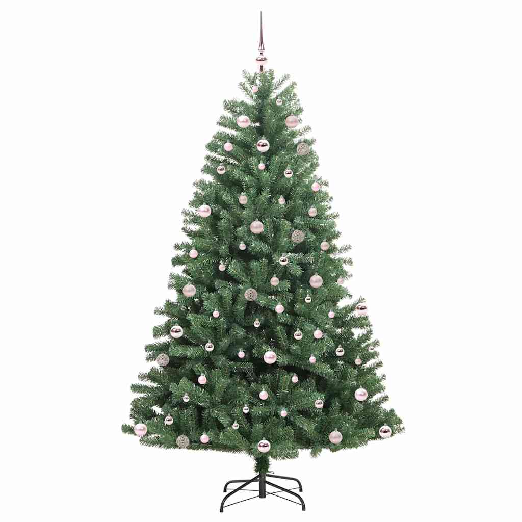 Künstlicher klappbarer Weihnachtsbaum mit 300 LEDs Grün 240 cm