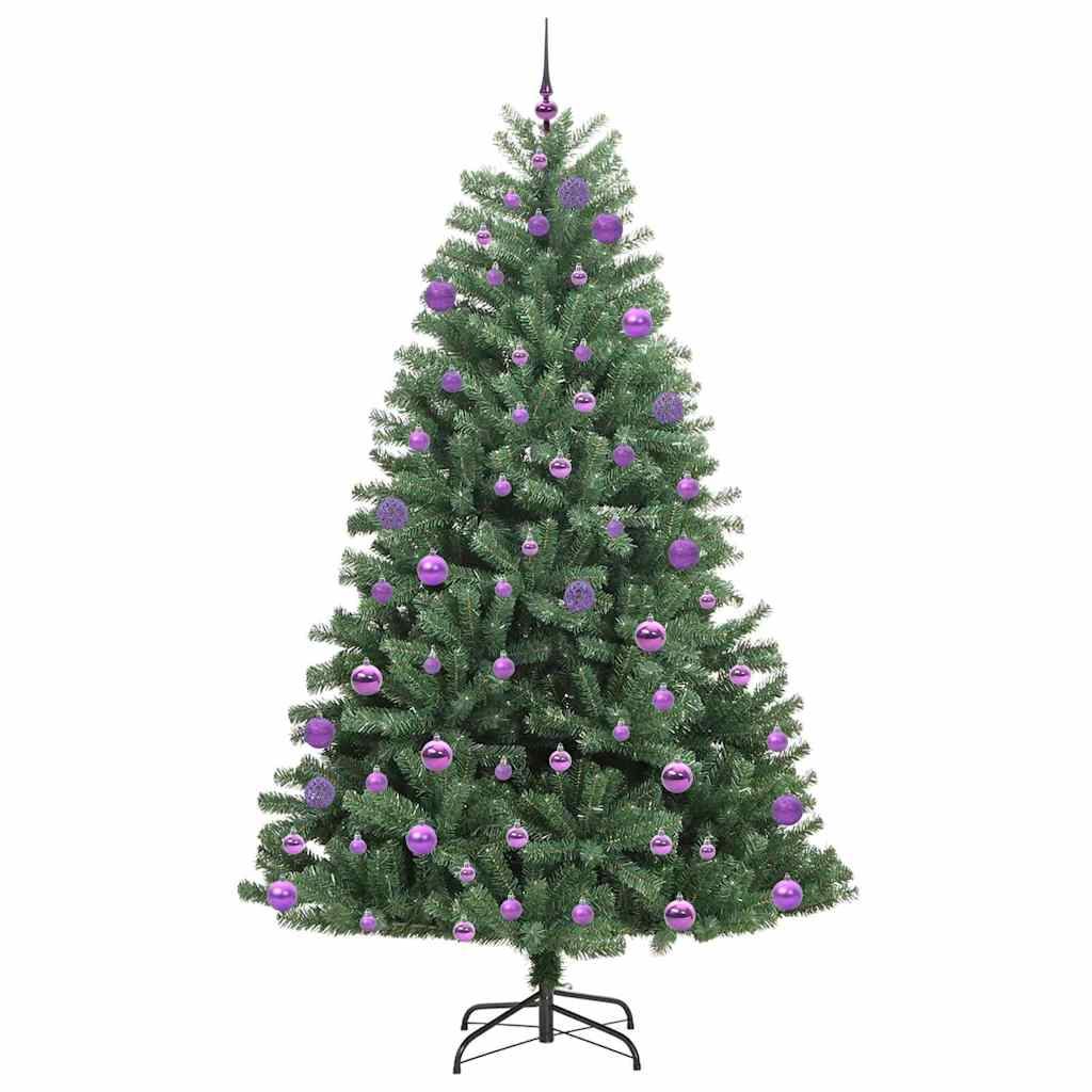 Künstlicher klappbarer Weihnachtsbaum mit 300 LEDs Grün 240 cm