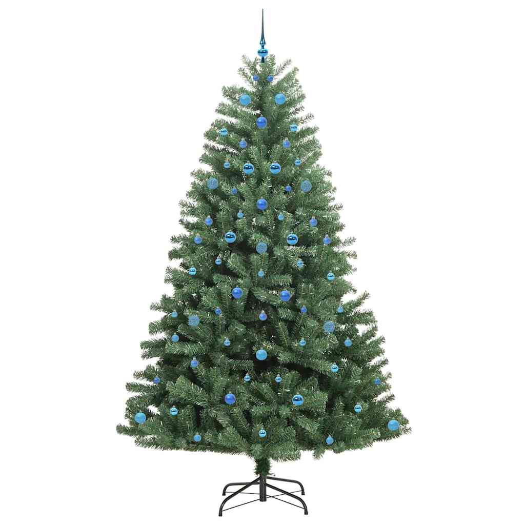 Künstlicher klappbarer Weihnachtsbaum mit 300 LEDs Grün 240 cm