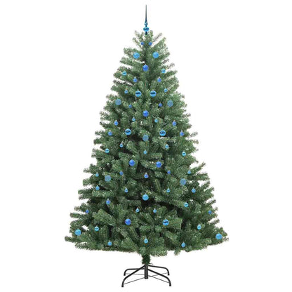 Künstlicher klappbarer Weihnachtsbaum mit 300 LEDs Grün 240 cm