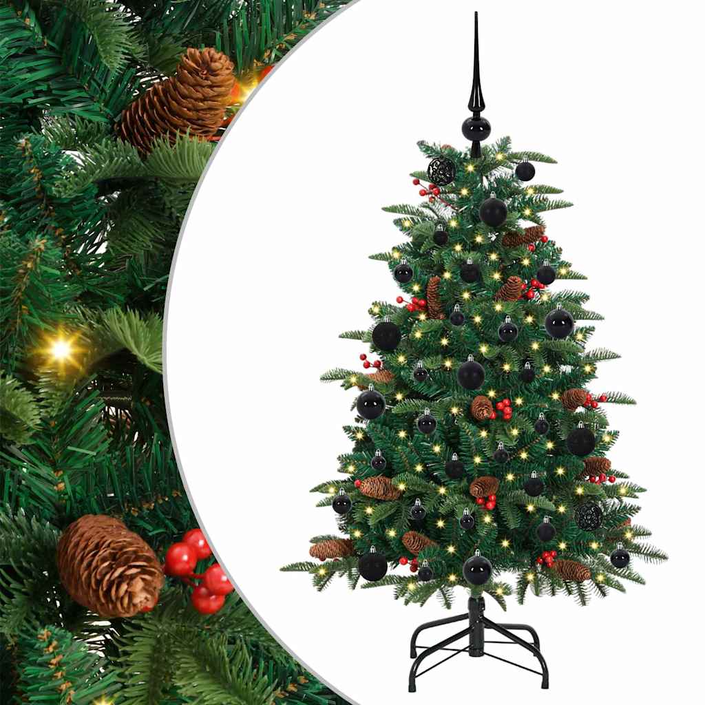 Künstlicher Weihnachtsbaum mit 150 LEDs mit Ständer Grün 120 cm