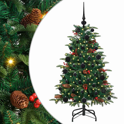 Künstlicher Weihnachtsbaum mit 150 LEDs mit Ständer Grün 120 cm