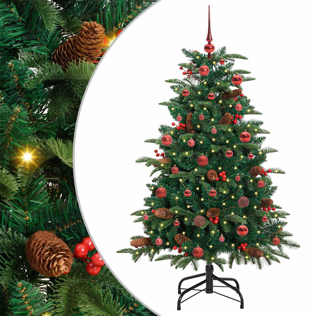 Künstlicher Weihnachtsbaum mit 150 LEDs mit Ständer Grün 150 cm