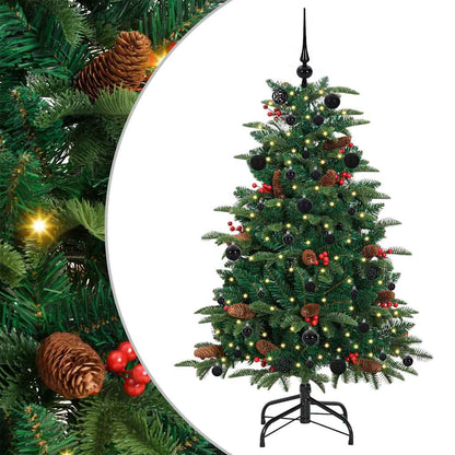 Künstlicher Weihnachtsbaum mit 150 LEDs mit Ständer Grün 150 cm