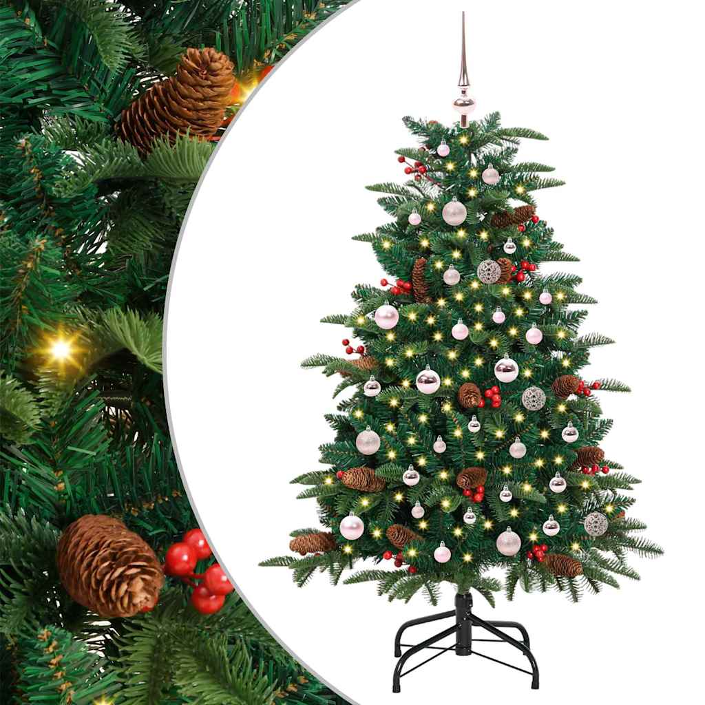 Künstlicher Weihnachtsbaum mit 150 LEDs mit Ständer Grün 150 cm