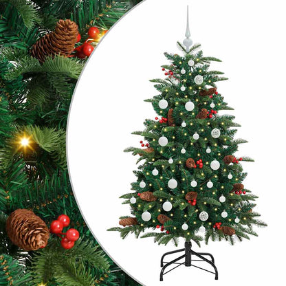 Künstlicher Weihnachtsbaum mit 150 LEDs mit Ständer Grün 150 cm