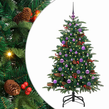 Künstlicher Weihnachtsbaum mit 150 LEDs mit Ständer Grün 150 cm