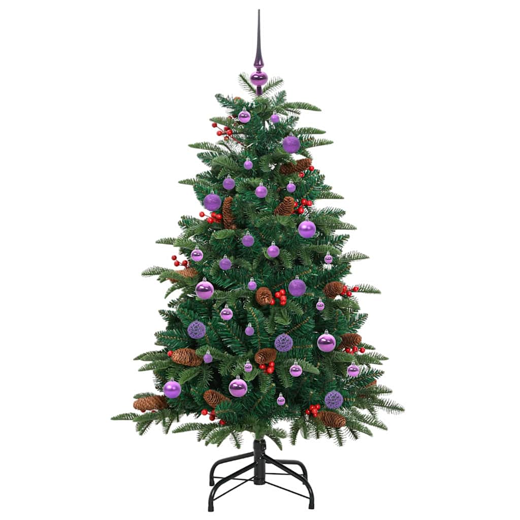 Künstlicher Weihnachtsbaum mit 150 LEDs mit Ständer Grün 150 cm
