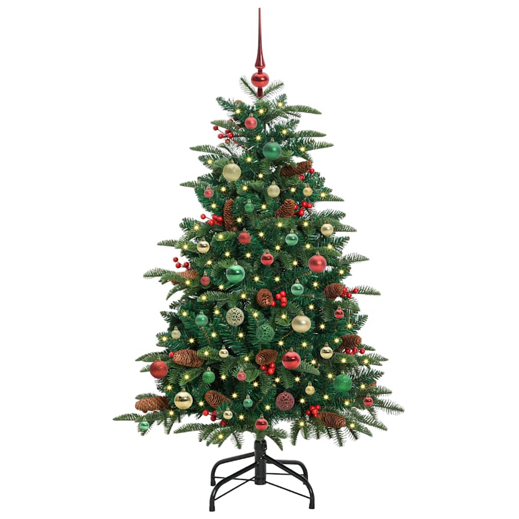 Künstlicher Weihnachtsbaum mit 150 LEDs mit Ständer Grün 150 cm