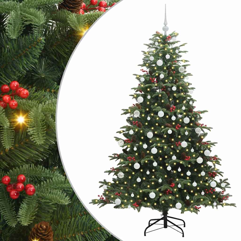 Künstlicher Weihnachtsbaum mit 300 LEDs mit Ständer Grün 180 cm