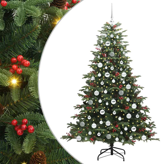 Künstlicher Weihnachtsbaum mit 300 LEDs mit Ständer Grün 180 cm