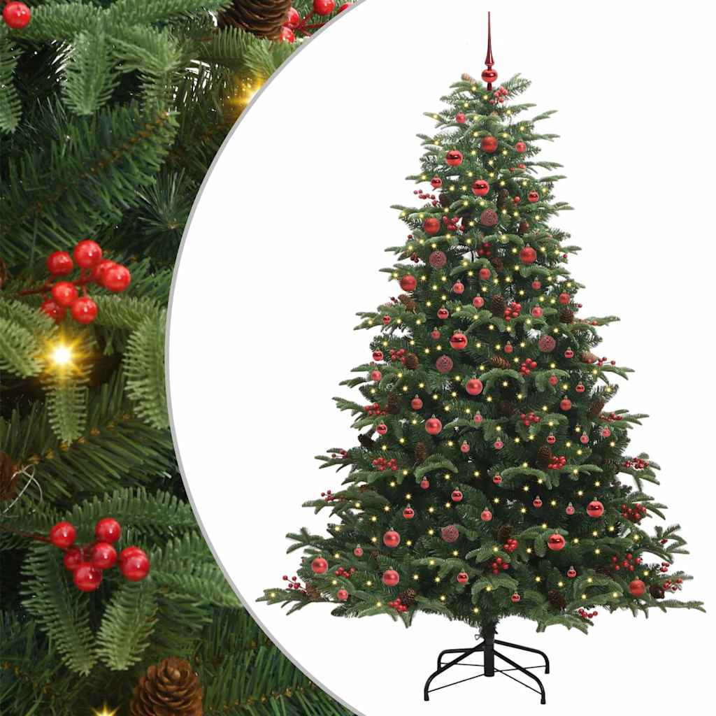 Künstlicher Weihnachtsbaum mit 300 LEDs mit Ständer Grün 210 cm