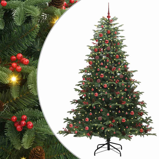 Künstlicher Weihnachtsbaum mit 300 LEDs mit Ständer Grün 210 cm