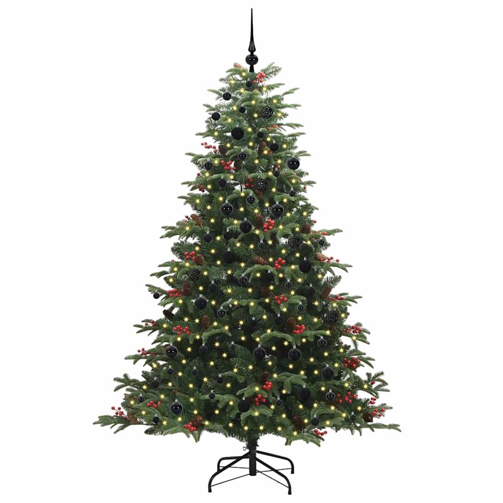Künstlicher Weihnachtsbaum mit 300 LEDs mit Ständer Grün 210 cm
