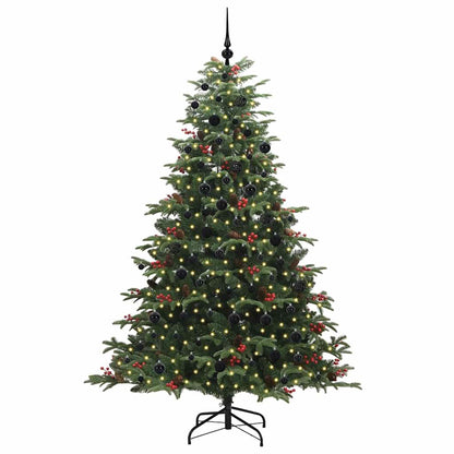 Künstlicher Weihnachtsbaum mit 300 LEDs mit Ständer Grün 210 cm