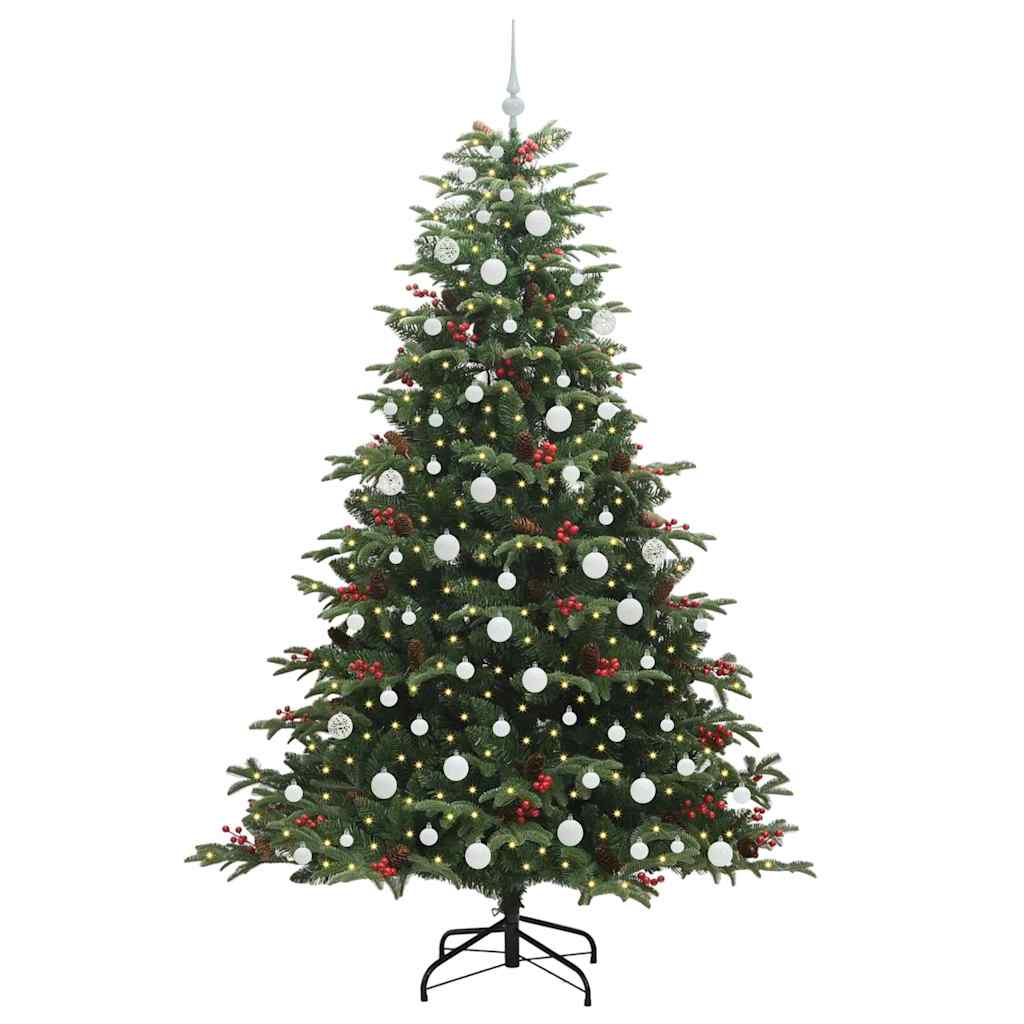 Künstlicher Weihnachtsbaum mit 300 LEDs mit Ständer Grün 210 cm