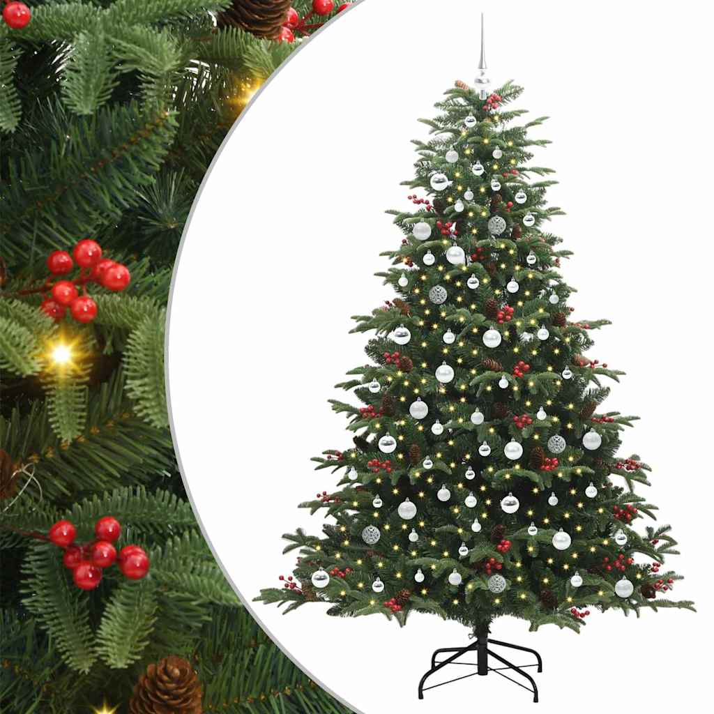 Künstlicher Weihnachtsbaum mit 300 LEDs mit Ständer Grün 210 cm