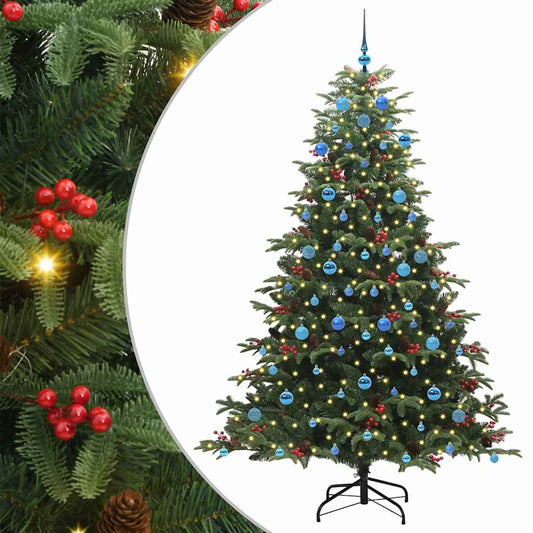 Künstlicher Weihnachtsbaum mit 300 LEDs mit Ständer Grün 210 cm