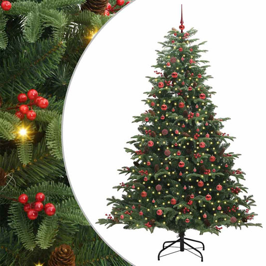 Künstlicher Weihnachtsbaum mit 300 LEDs mit Ständer Grün 240 cm