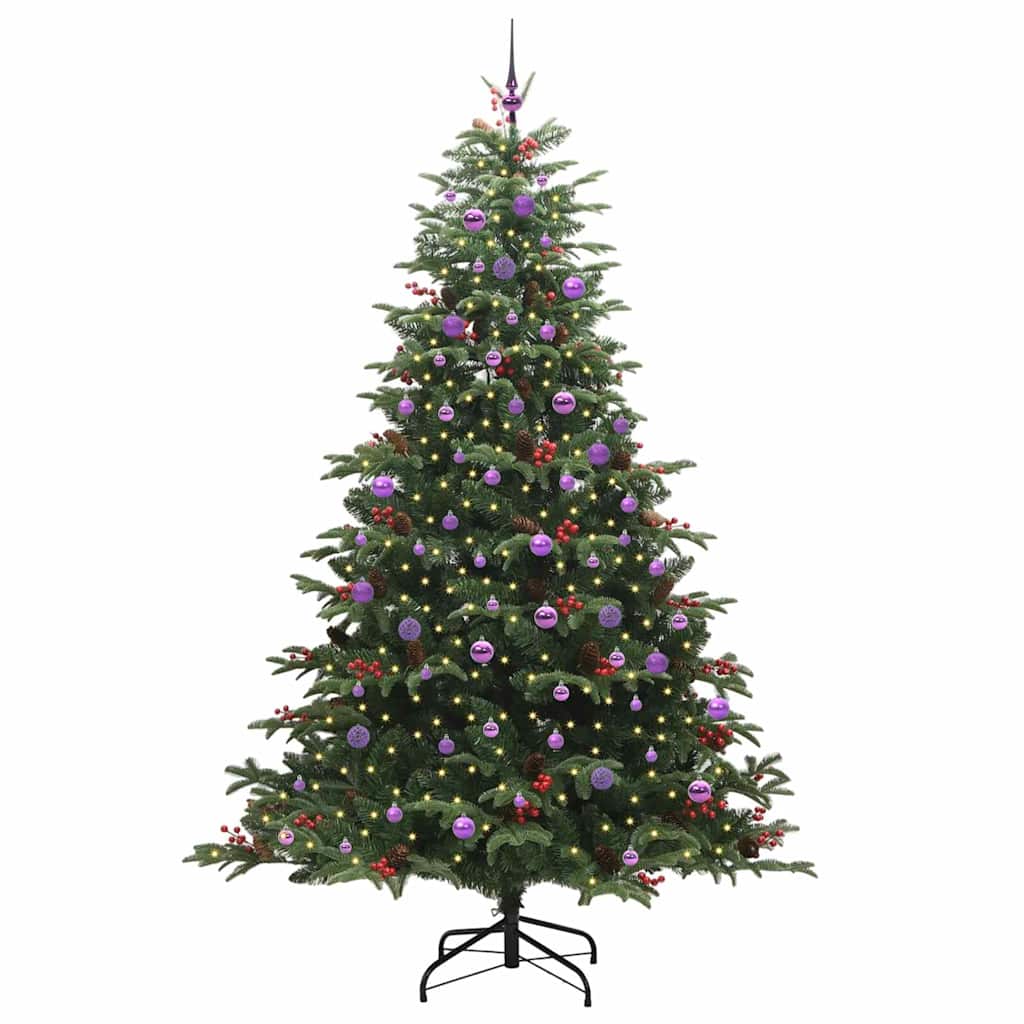 Künstlicher Weihnachtsbaum mit 300 LEDs mit Ständer Grün 240 cm