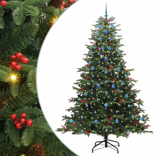 Künstlicher Weihnachtsbaum mit 300 LEDs mit Ständer Grün 240 cm