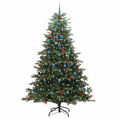Albero di Natale artificiale con 300 LED e supporto, verde, 240 cm