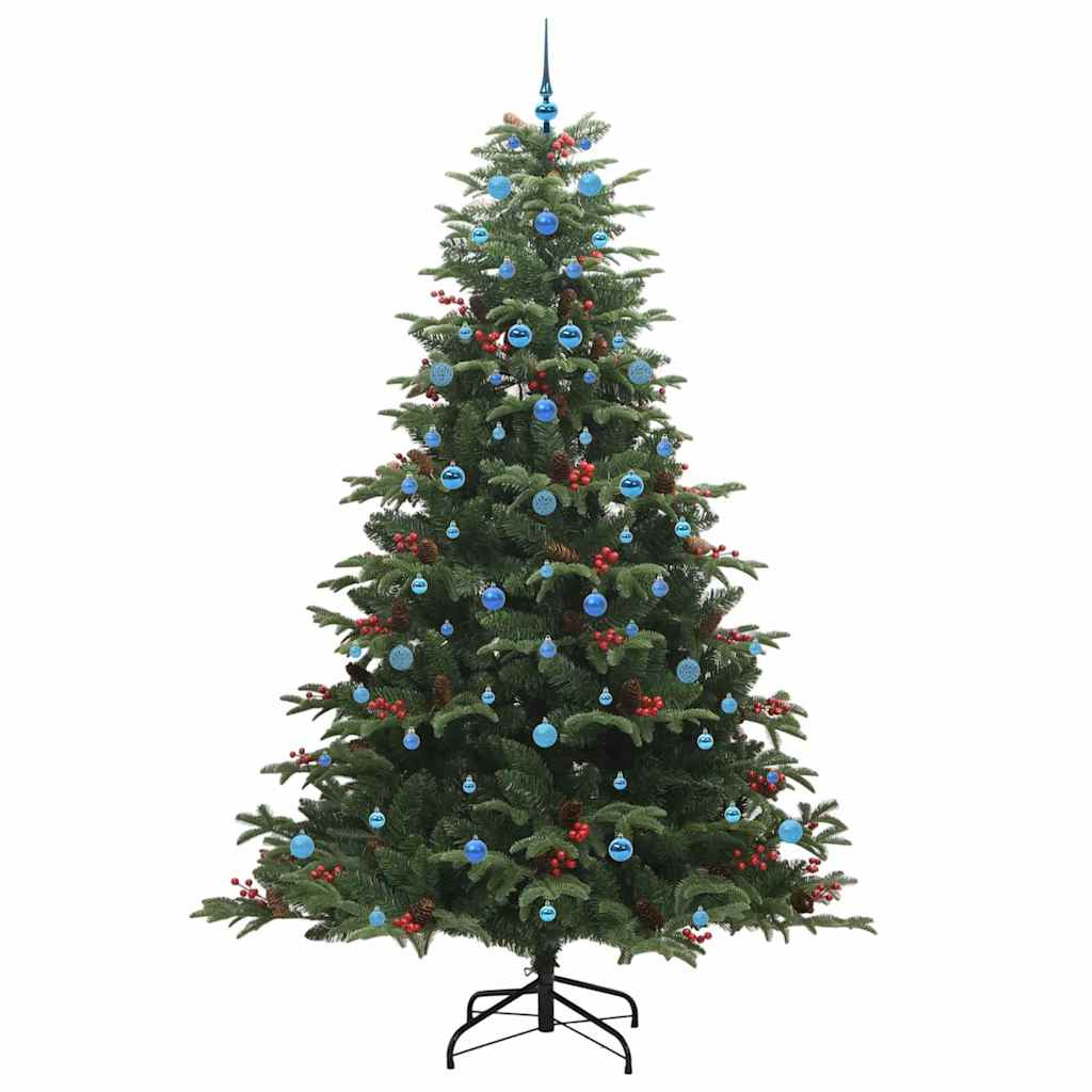 Albero di Natale artificiale con 300 LED e supporto, verde, 240 cm