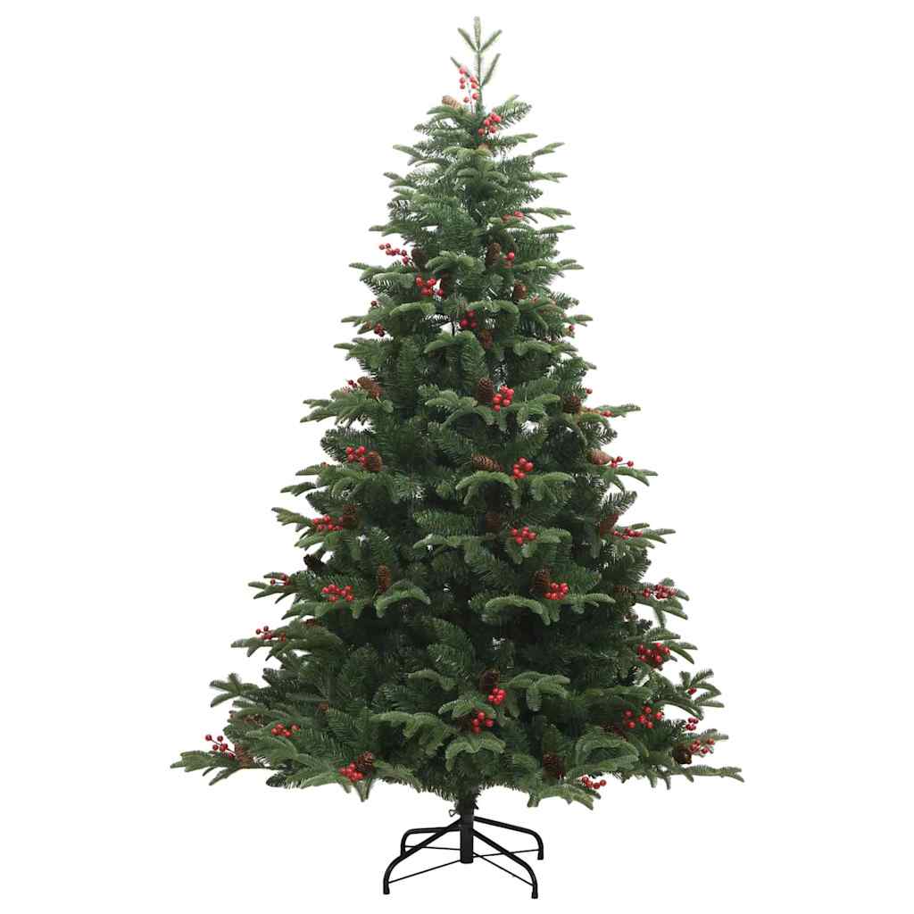 Albero di Natale artificiale con 300 LED e supporto, verde, 240 cm