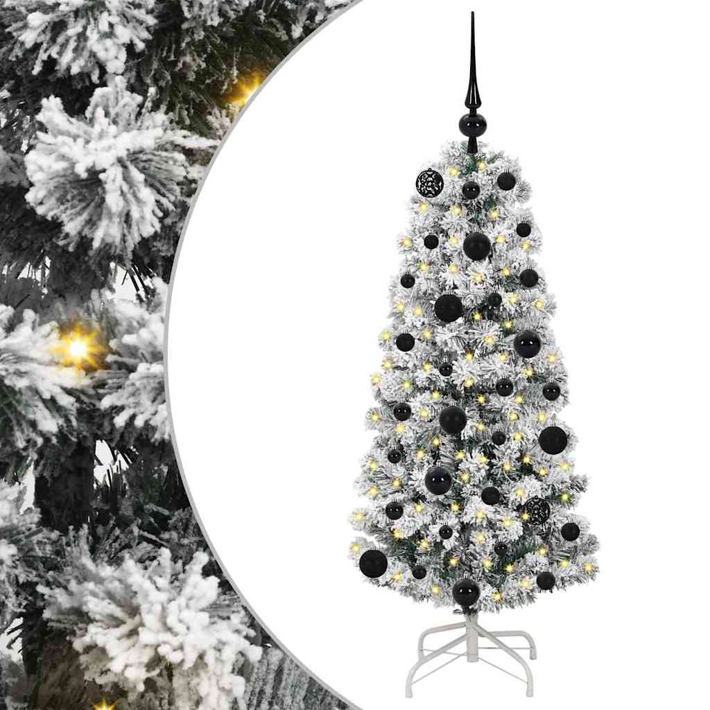Künstlicher klappbarer Weihnachtsbaum Grün und Weiß 120 cm