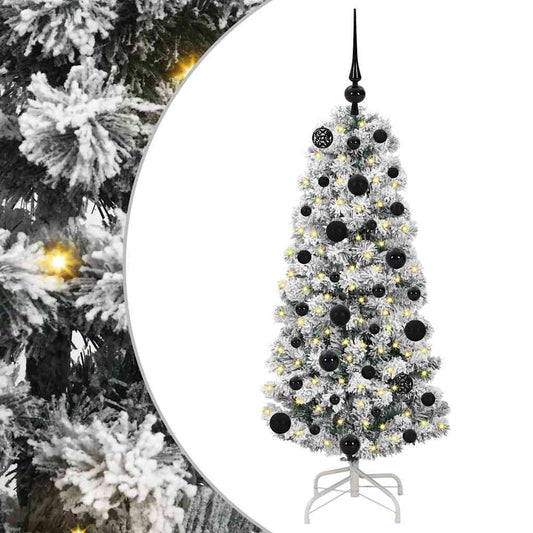 Künstlicher klappbarer Weihnachtsbaum Grün und Weiß 120 cm
