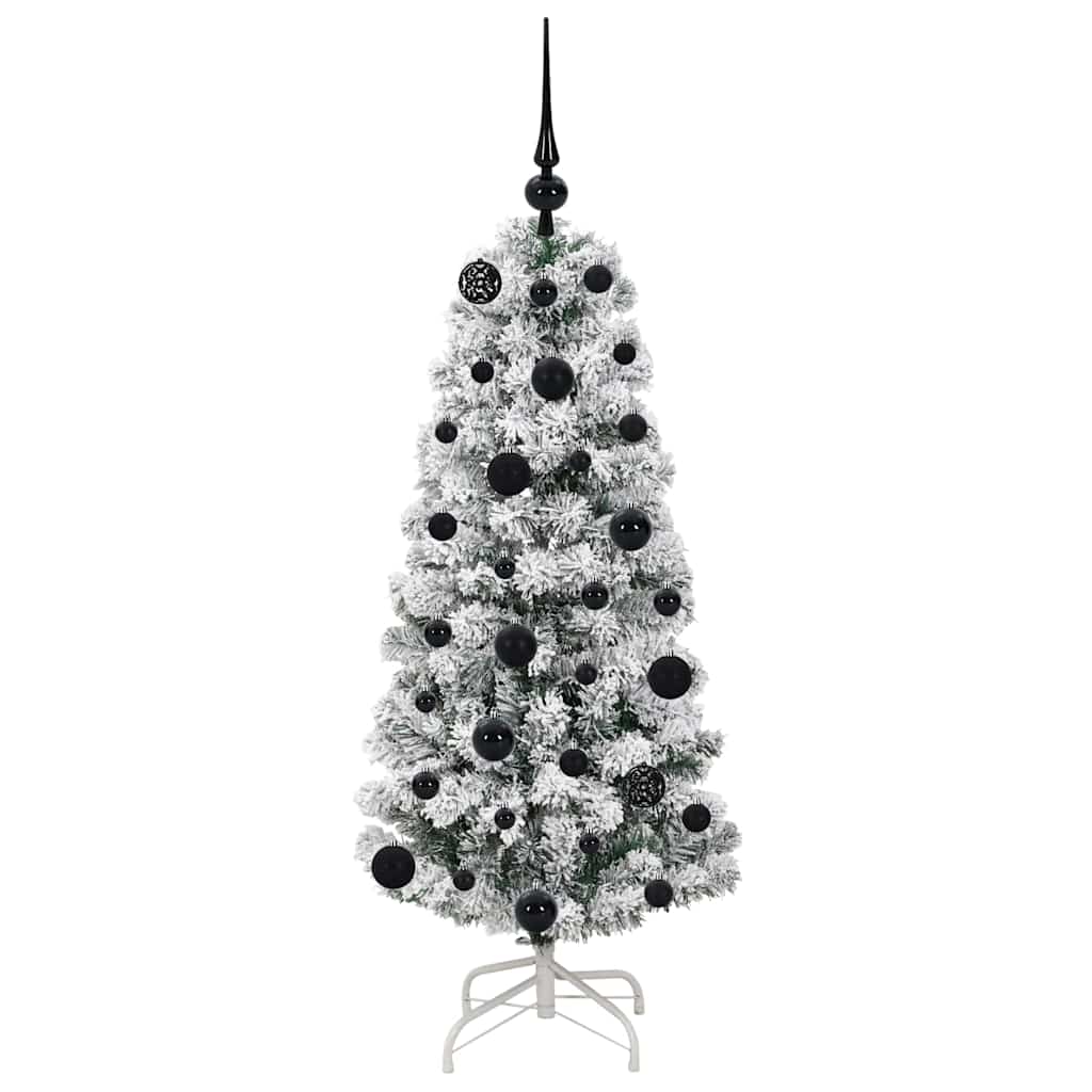 Künstlicher klappbarer Weihnachtsbaum Grün und Weiß 120 cm
