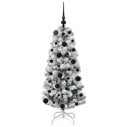 Künstlicher klappbarer Weihnachtsbaum Grün und Weiß 120 cm