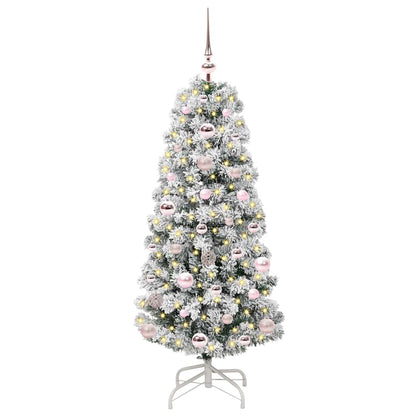 Künstlicher klappbarer Weihnachtsbaum Grün und Weiß 120 cm