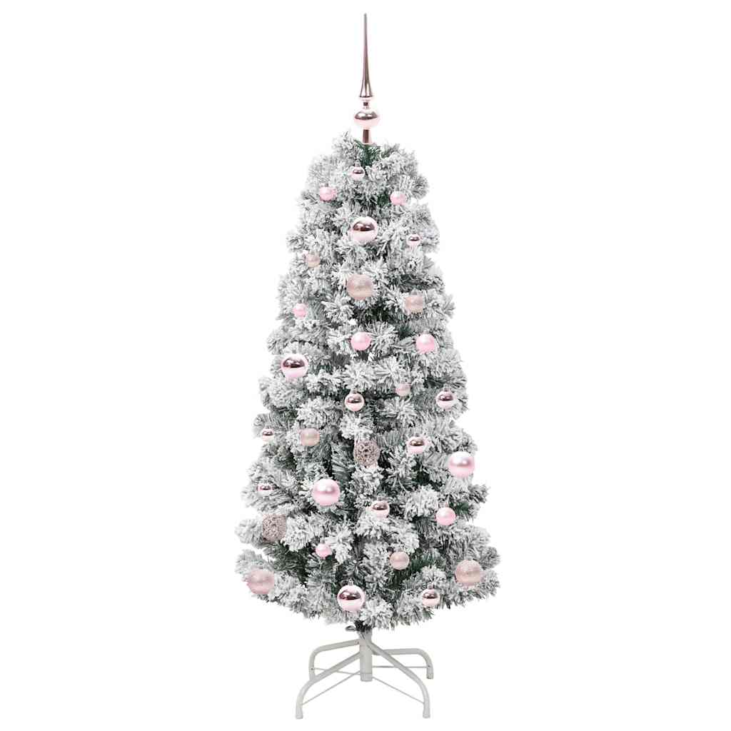 Künstlicher klappbarer Weihnachtsbaum Grün und Weiß 120 cm