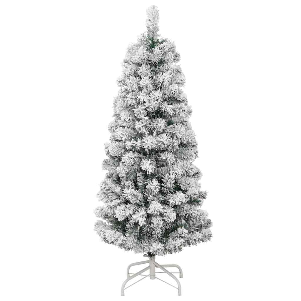 Künstlicher klappbarer Weihnachtsbaum Grün und Weiß 120 cm