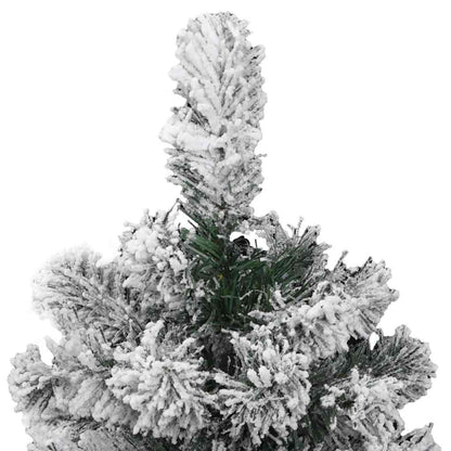 Albero di Natale artificiale pieghevole, verde e bianco, 120 cm