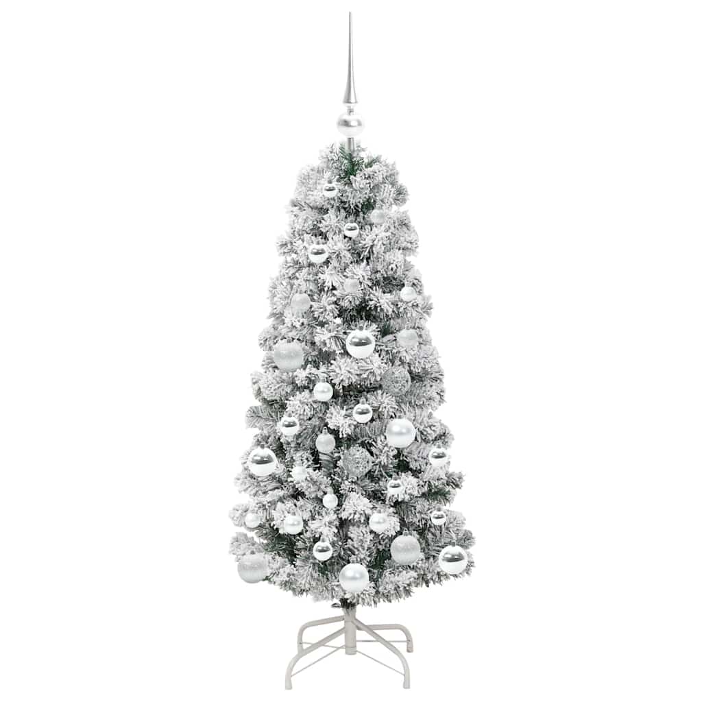 Künstlicher klappbarer Weihnachtsbaum Grün und Weiß 120 cm