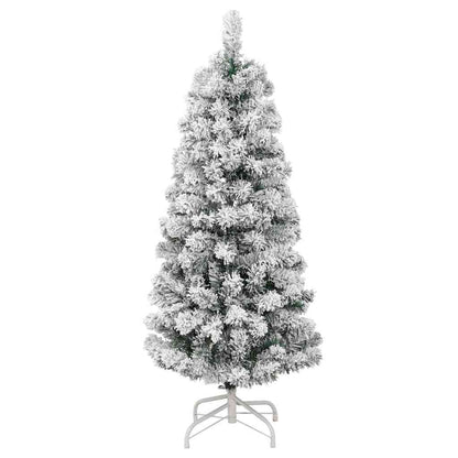 Künstlicher klappbarer Weihnachtsbaum Grün und Weiß 120 cm